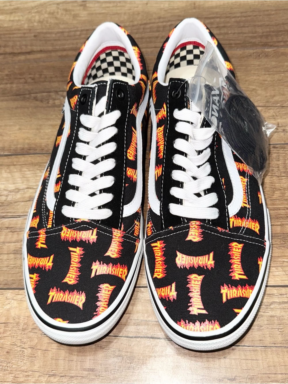 Vans x Thrasher Skate Old Skool Low Top Pop Cush Canvas Sneakers Mens Size 13